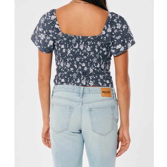 NWOT Hollister Floral Crop Top Puff Sleeve XS - Picture 10 of 10